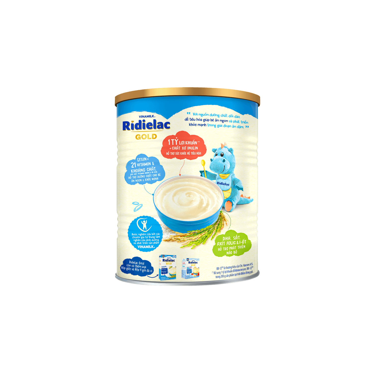 Bột ăn dặm Ridielac Gold Gạo Sữa 350g