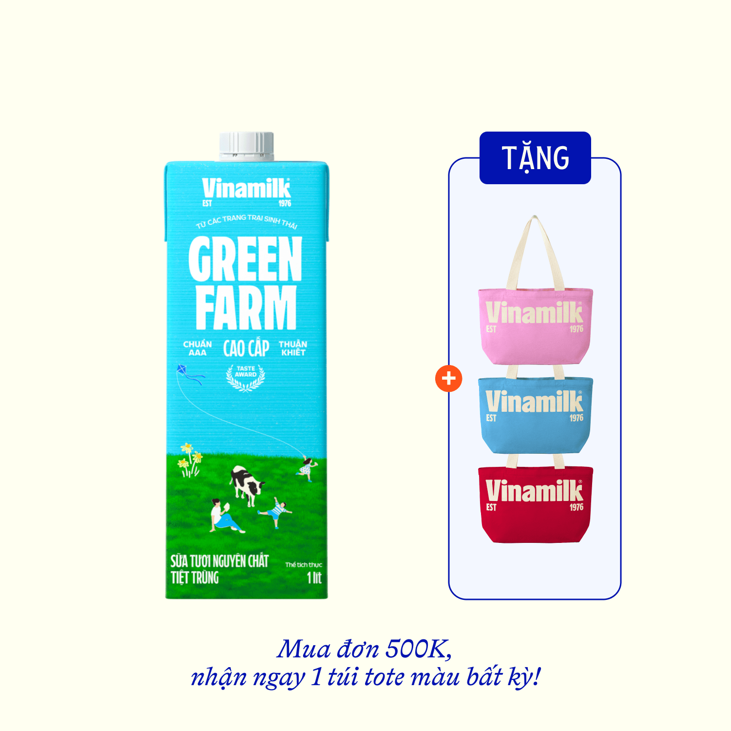 Sữa tươi tiệt trùng Green Farm Không đường 1L
