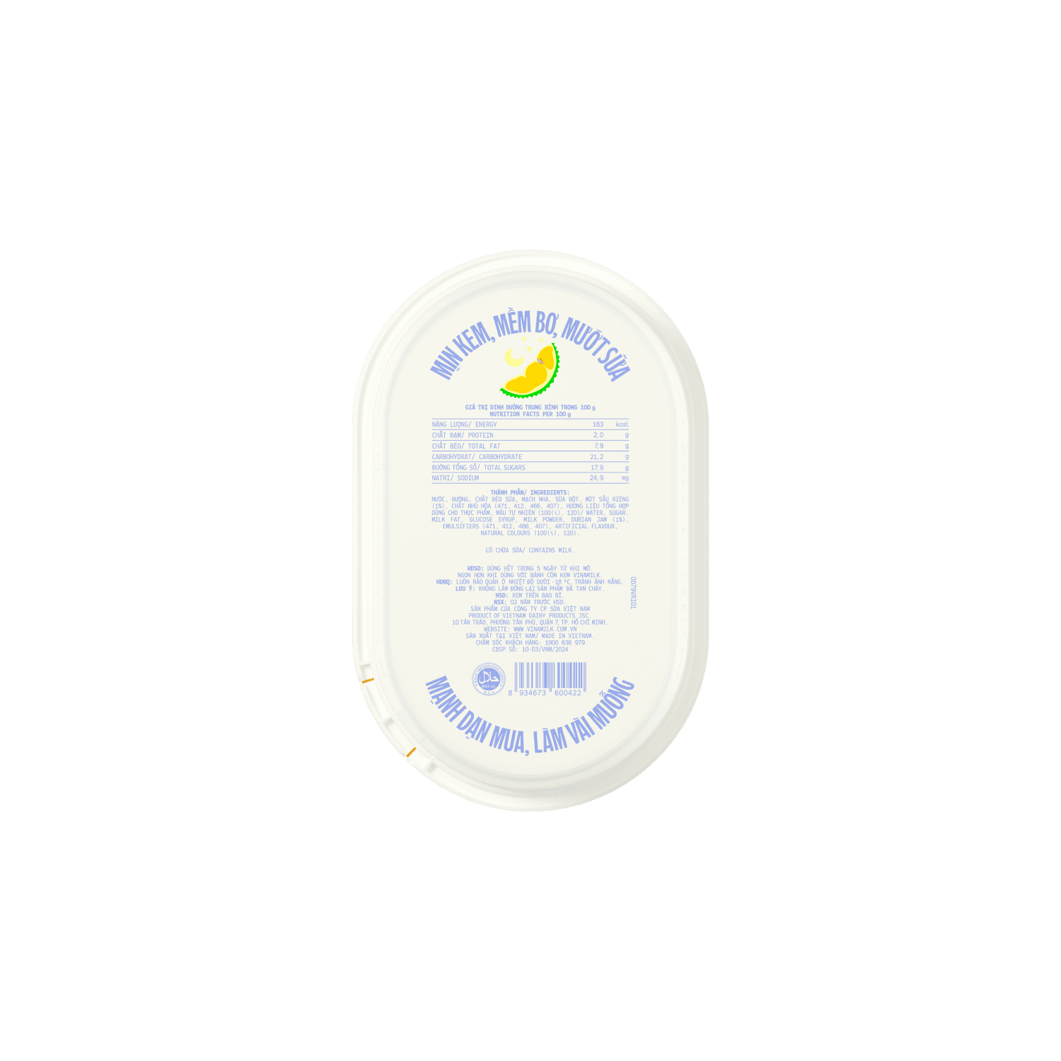 Kem hộp Vinamilk Sầu riêng 400ml