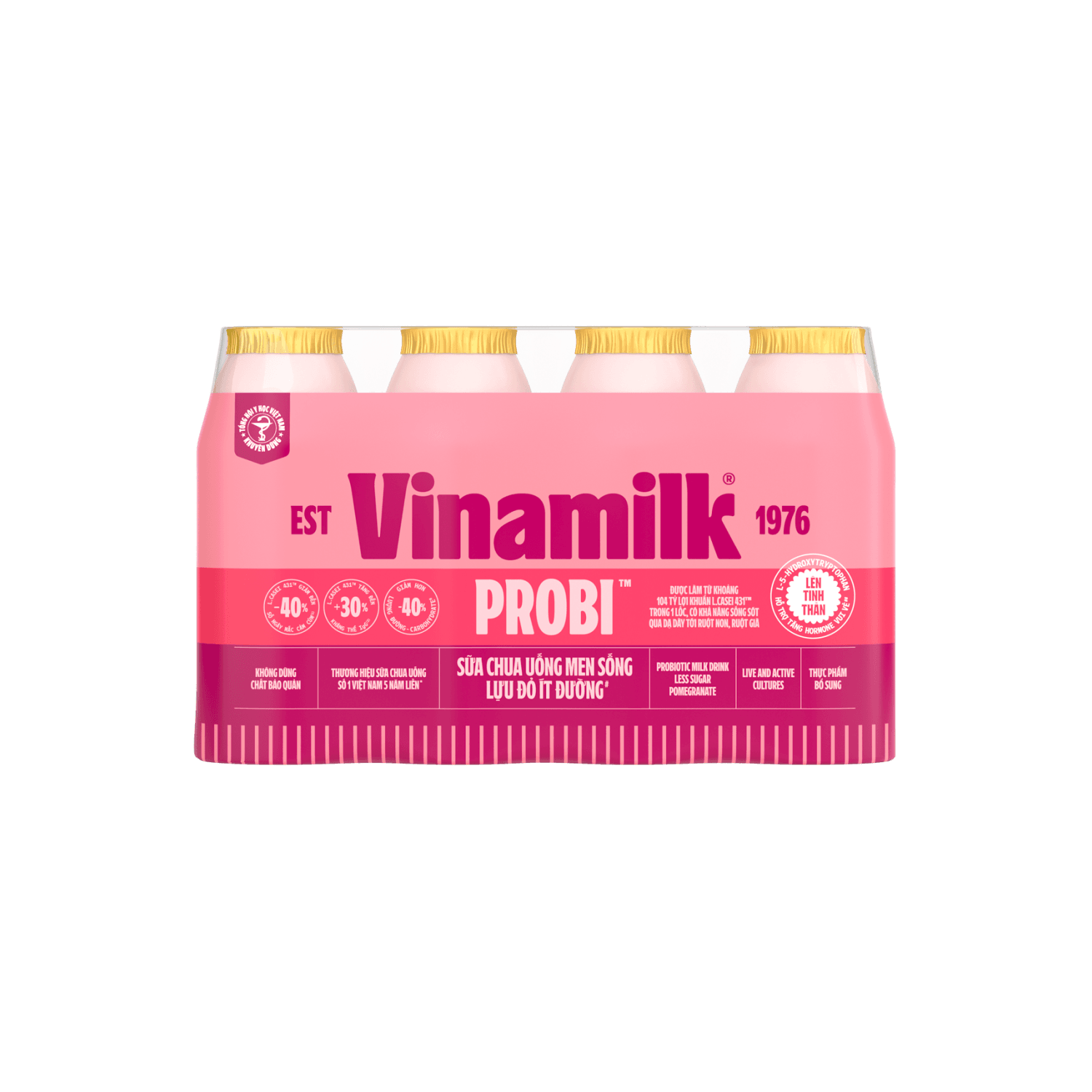 Sữa chua uống men sống Probi Lựu Đỏ ít đường 130ml