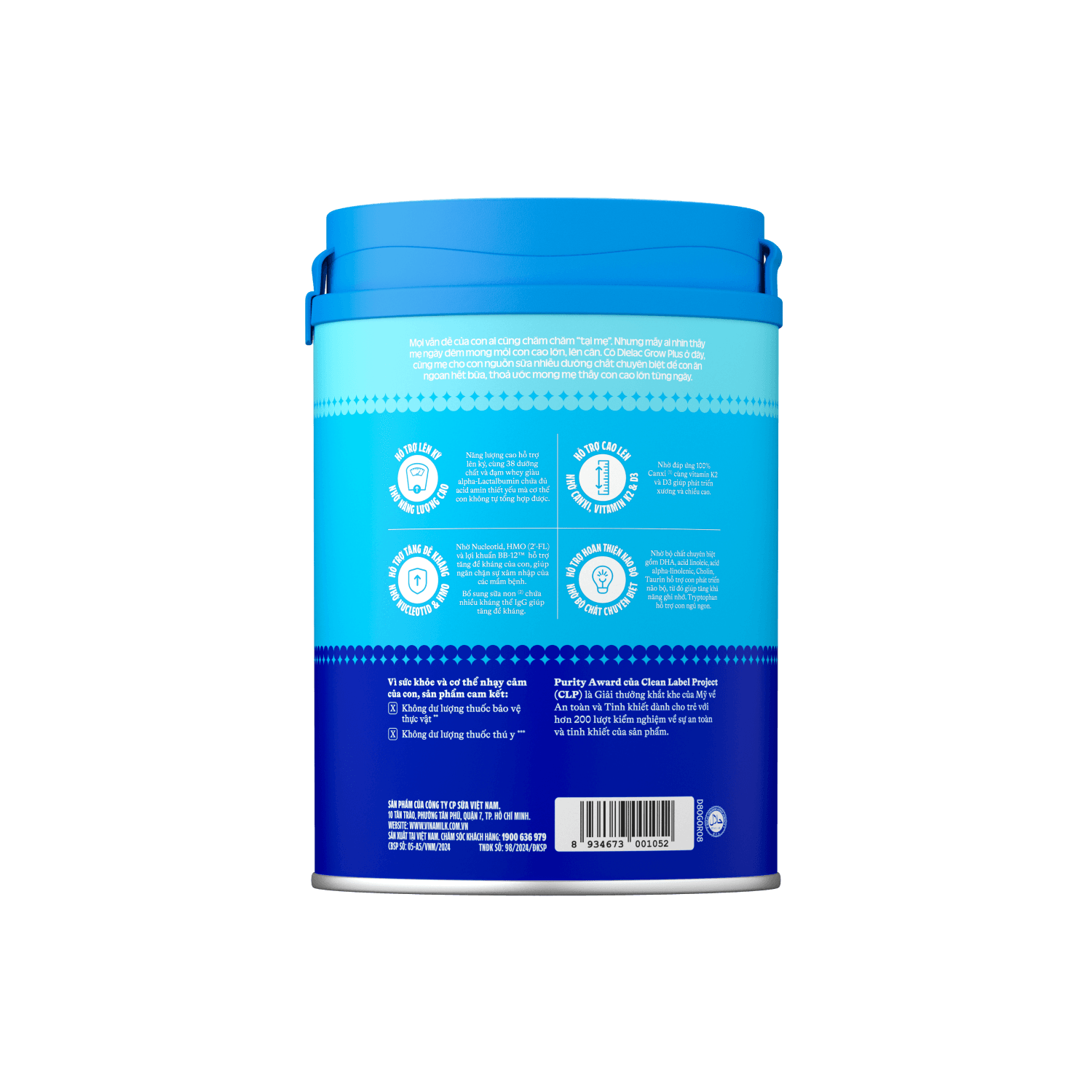 Sữa bột trẻ em Dielac Grow Plus 1+ (1-2 tuổi) 850g