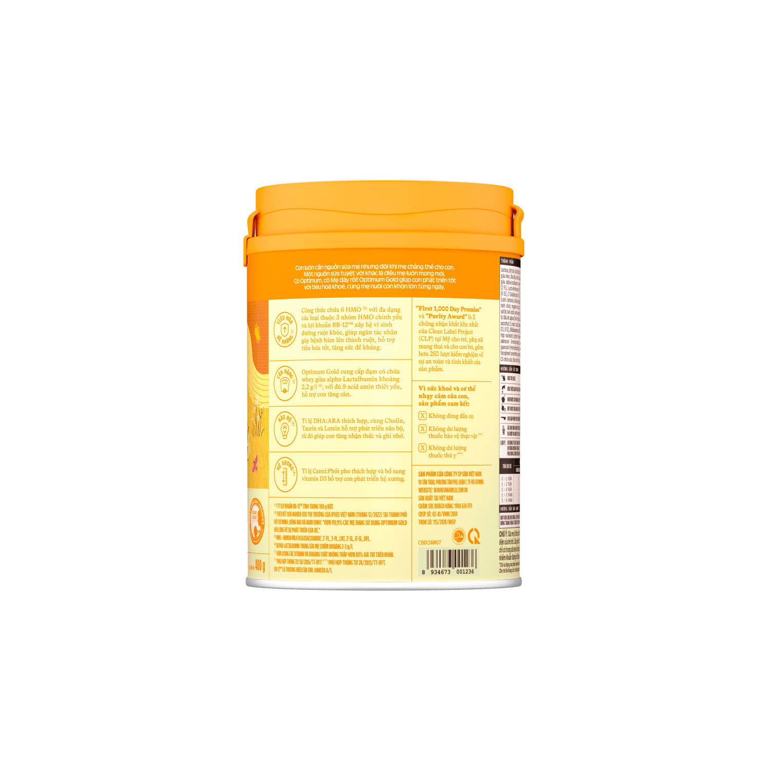Sữa bột trẻ em Optimum Gold 1 (0-6 tháng) 400g