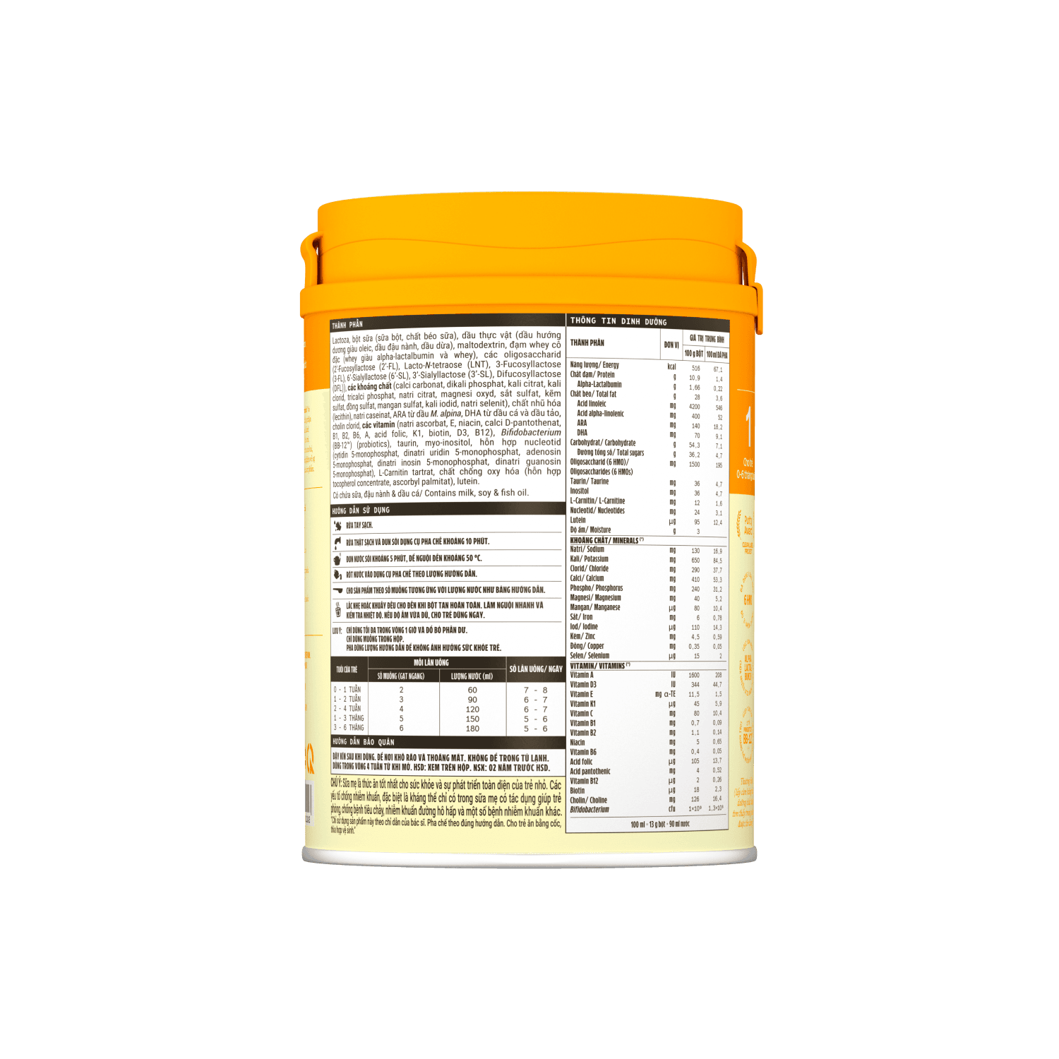 Sữa bột trẻ em Optimum Gold 1 (0-6 tháng) 800g