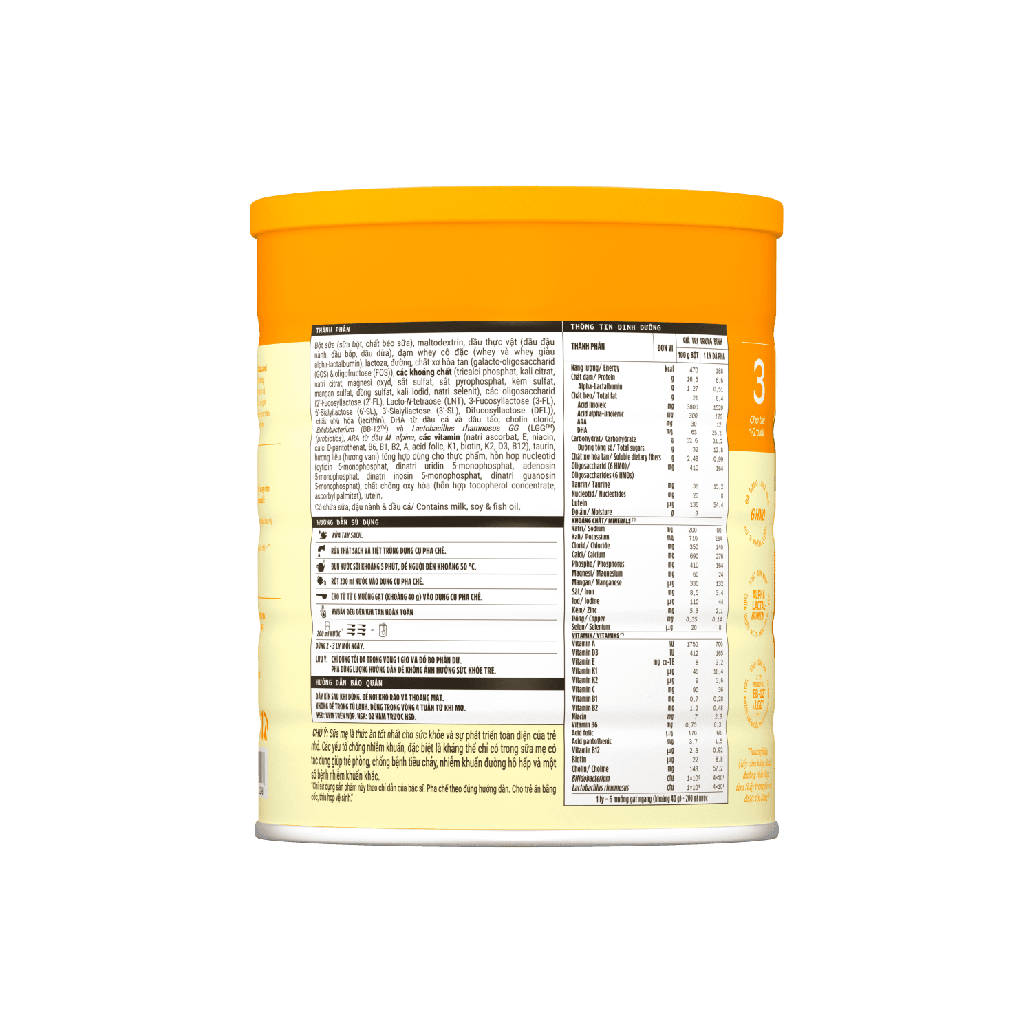 Sữa bột trẻ em Optimum Gold 3 (1-2 tuổi) 1,45kg