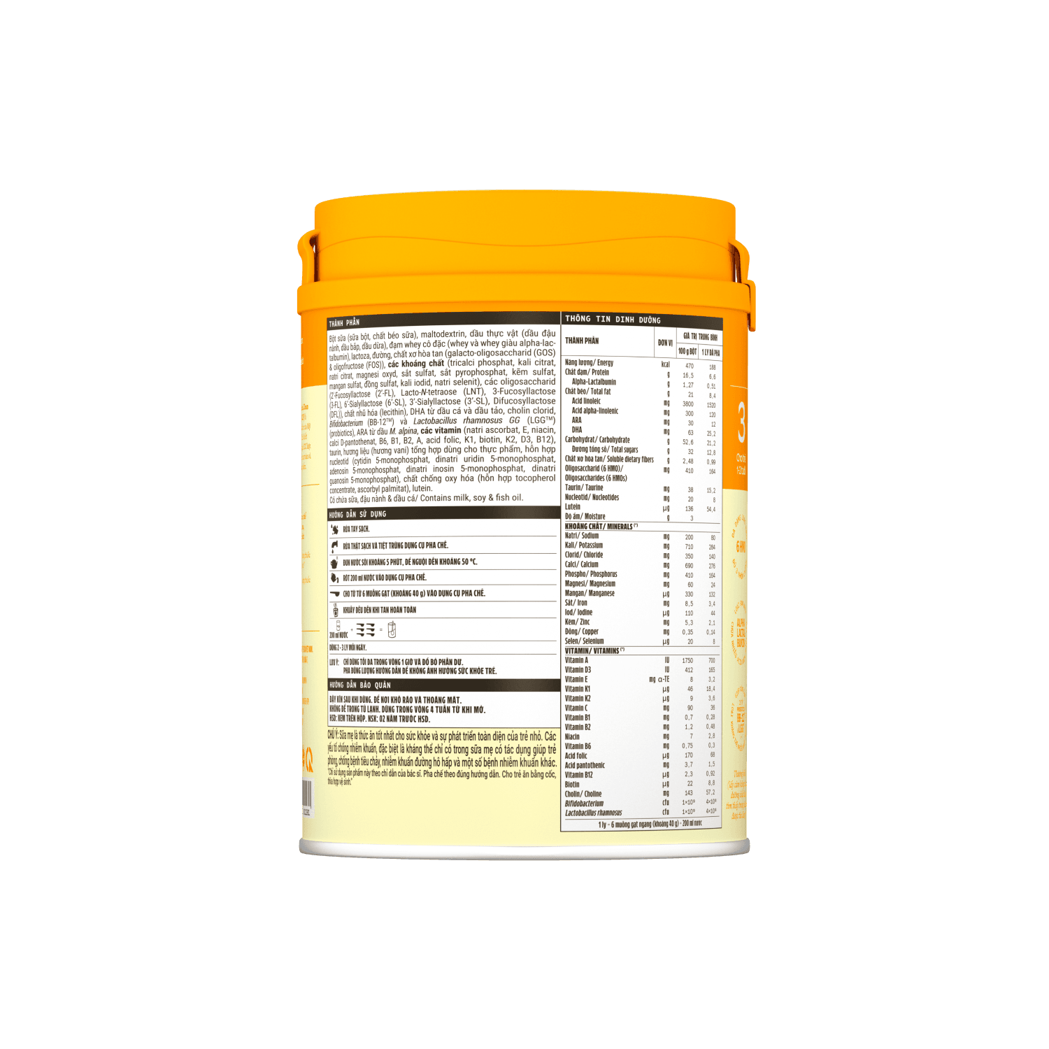 Sữa bột trẻ em Optimum Gold 3 (1-2 tuổi) 850g