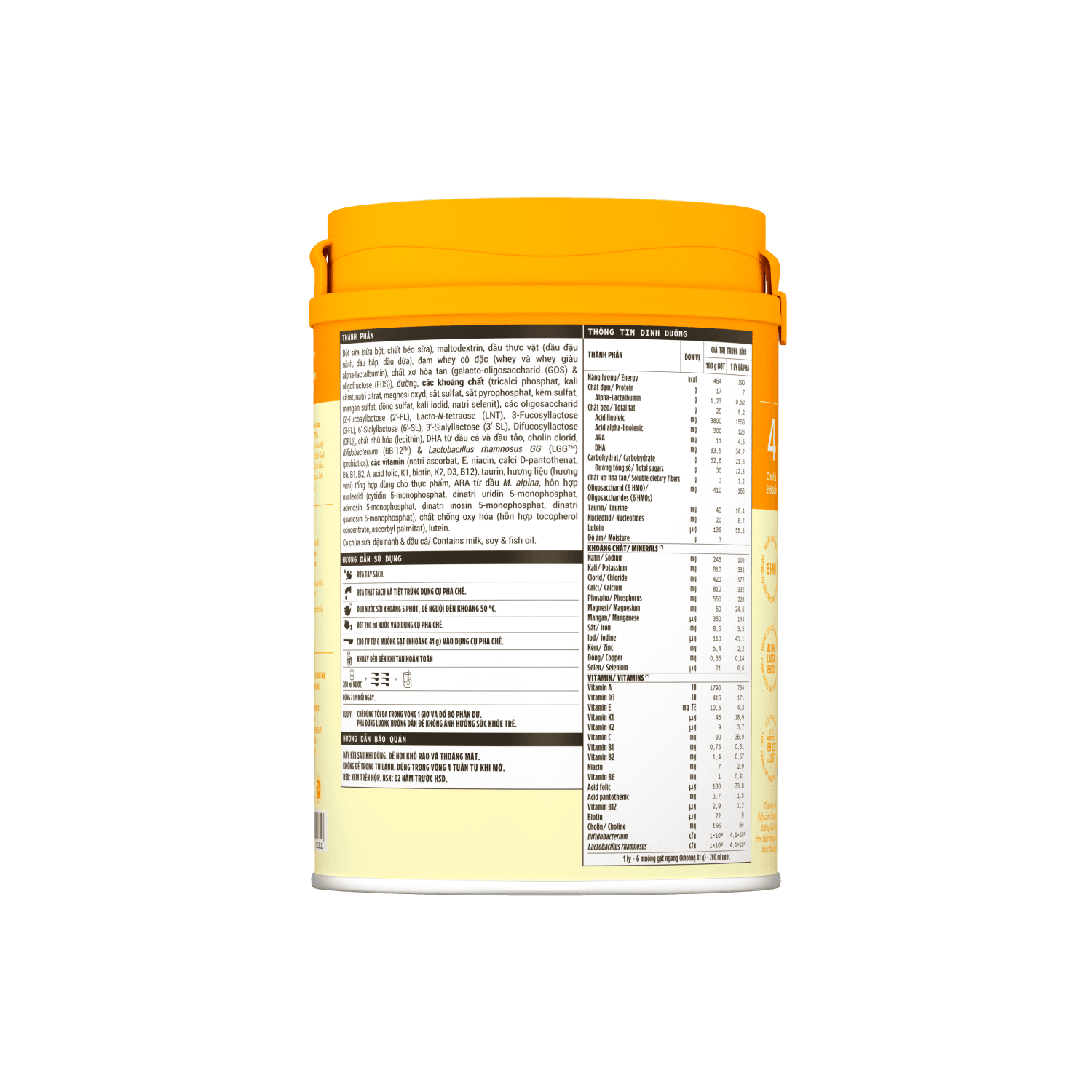 Sữa bột trẻ em Optimum Gold 4 (2-6 tuổi) 850g