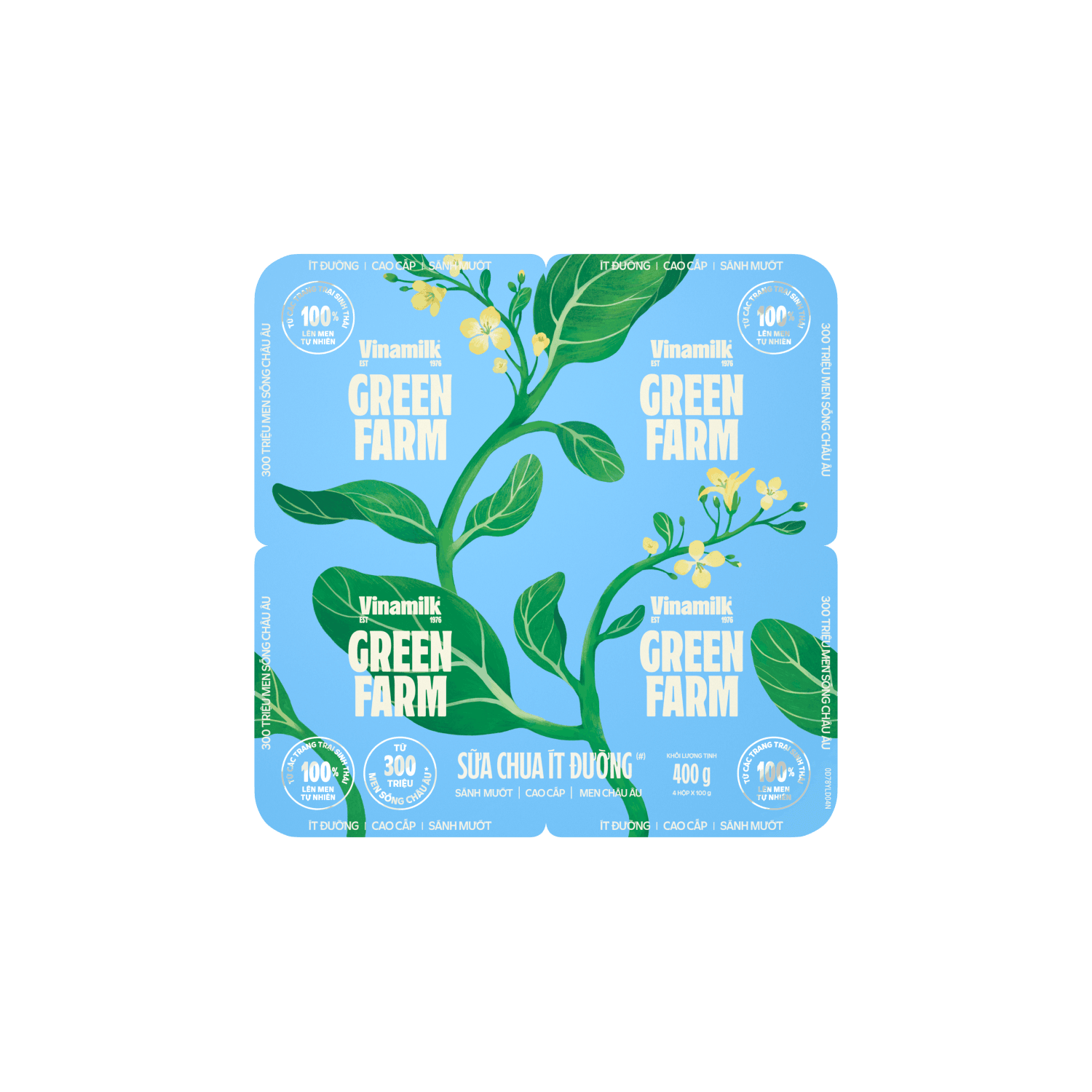 Sữa chua ăn Green Farm Ít đường 100g