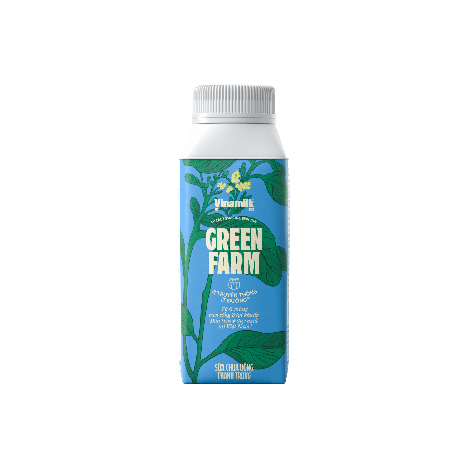 Sữa chua uống thanh trùng Green Farm Ít Đường 200ml