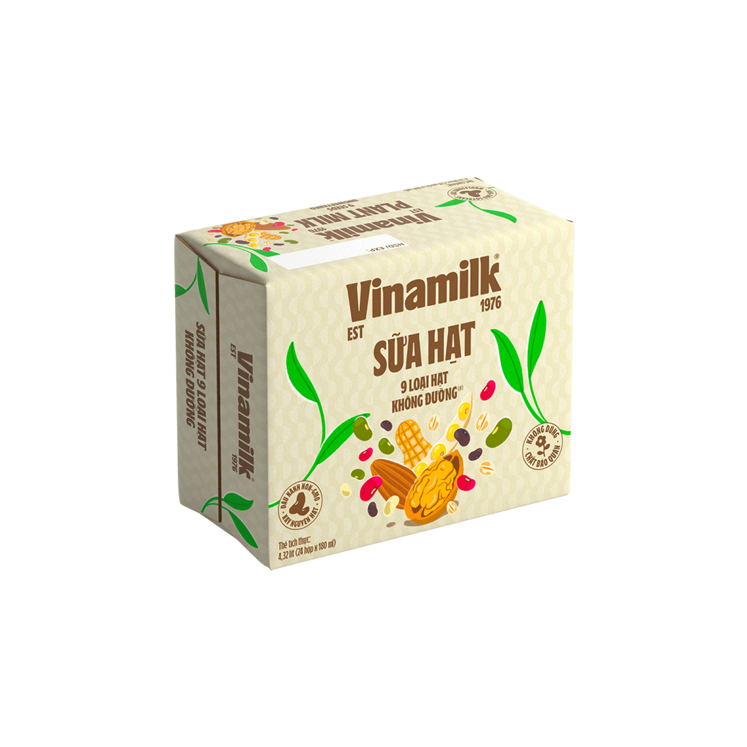 Sữa hạt Vinamilk 9 loại hạt không đường 180ml