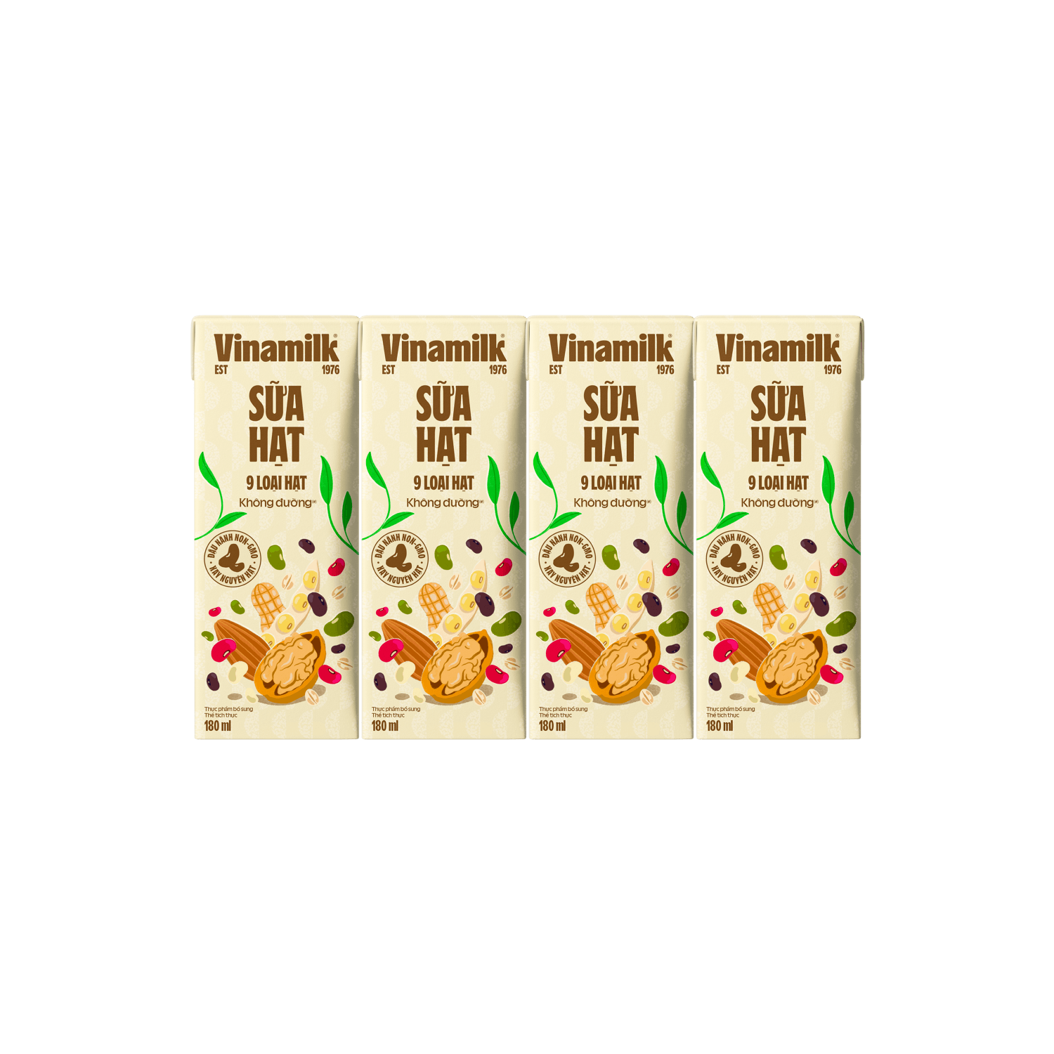 Sữa hạt Vinamilk 9 loại hạt không đường 180ml
