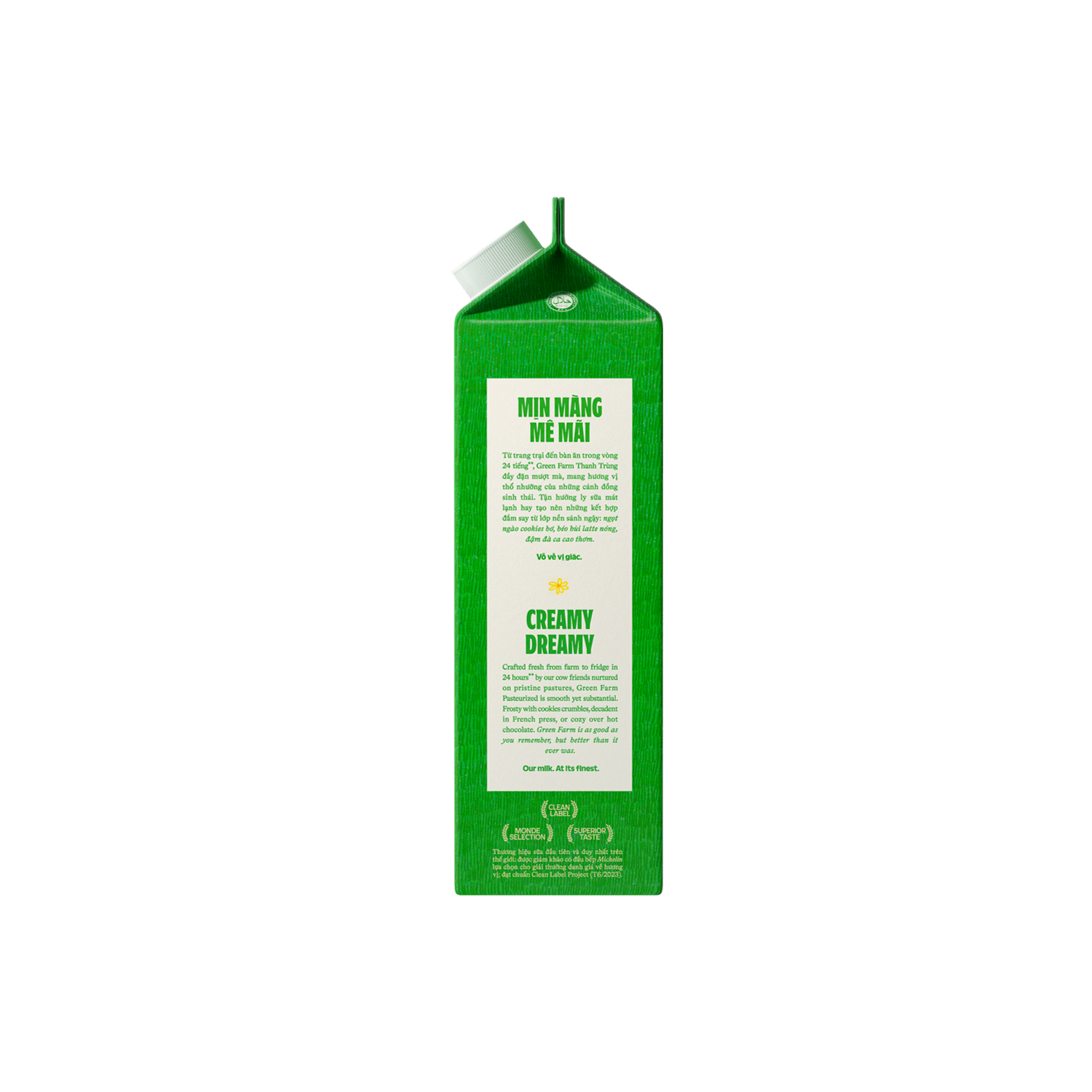 Pasteurized Fresh Milk Green Farm Very Low Sugar 900ml