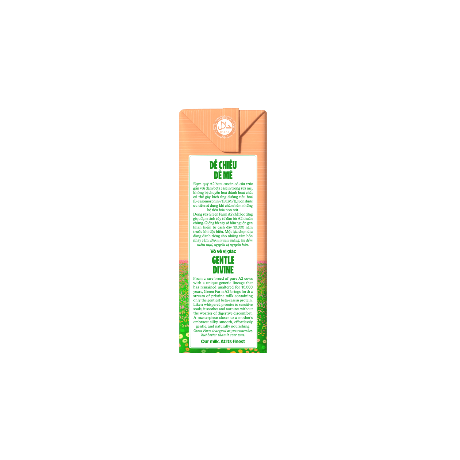 Sữa tươi tiệt trùng Green Farm A2 không đường 110ml