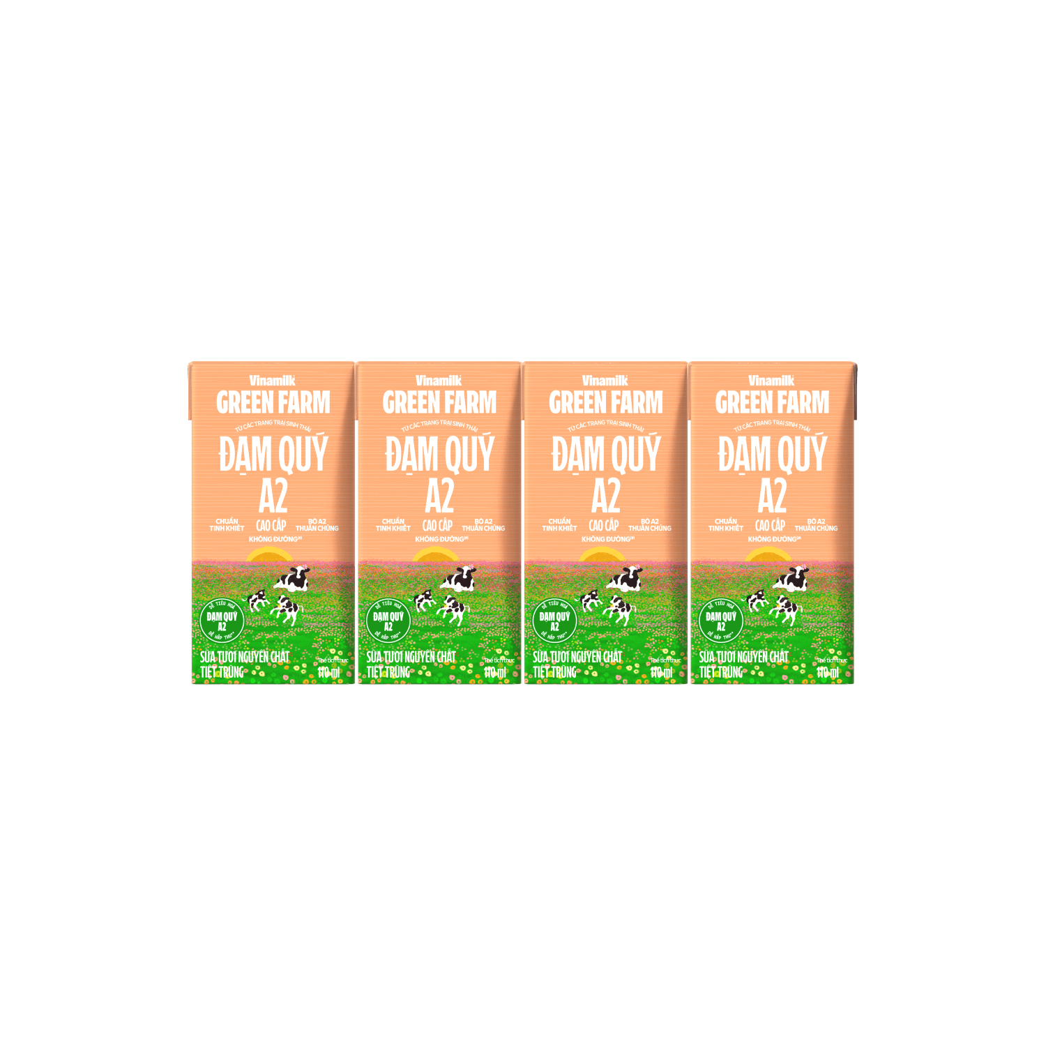 Sữa tươi tiệt trùng Green Farm A2 không đường 110ml