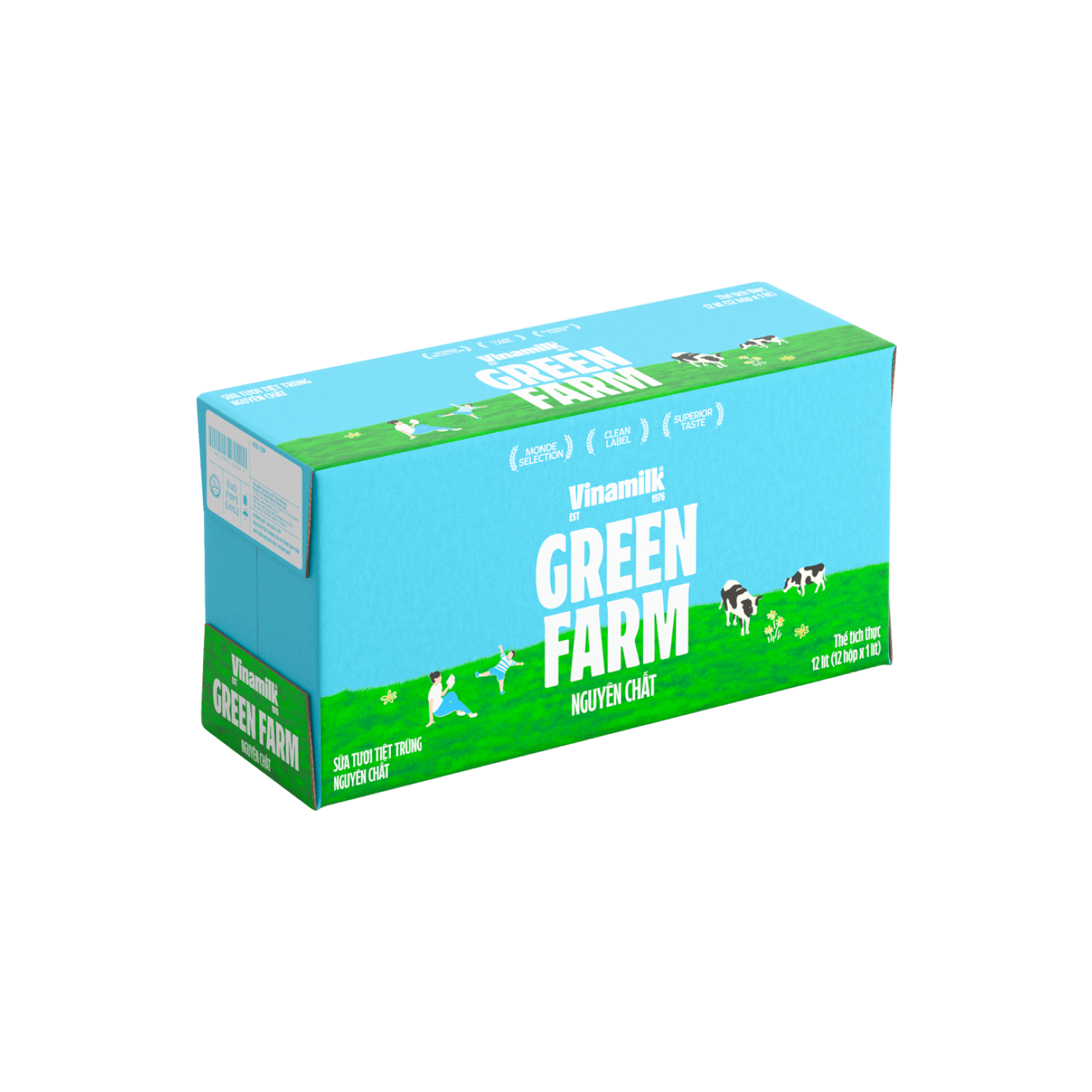 Sữa tươi tiệt trùng Green Farm Không đường 1L