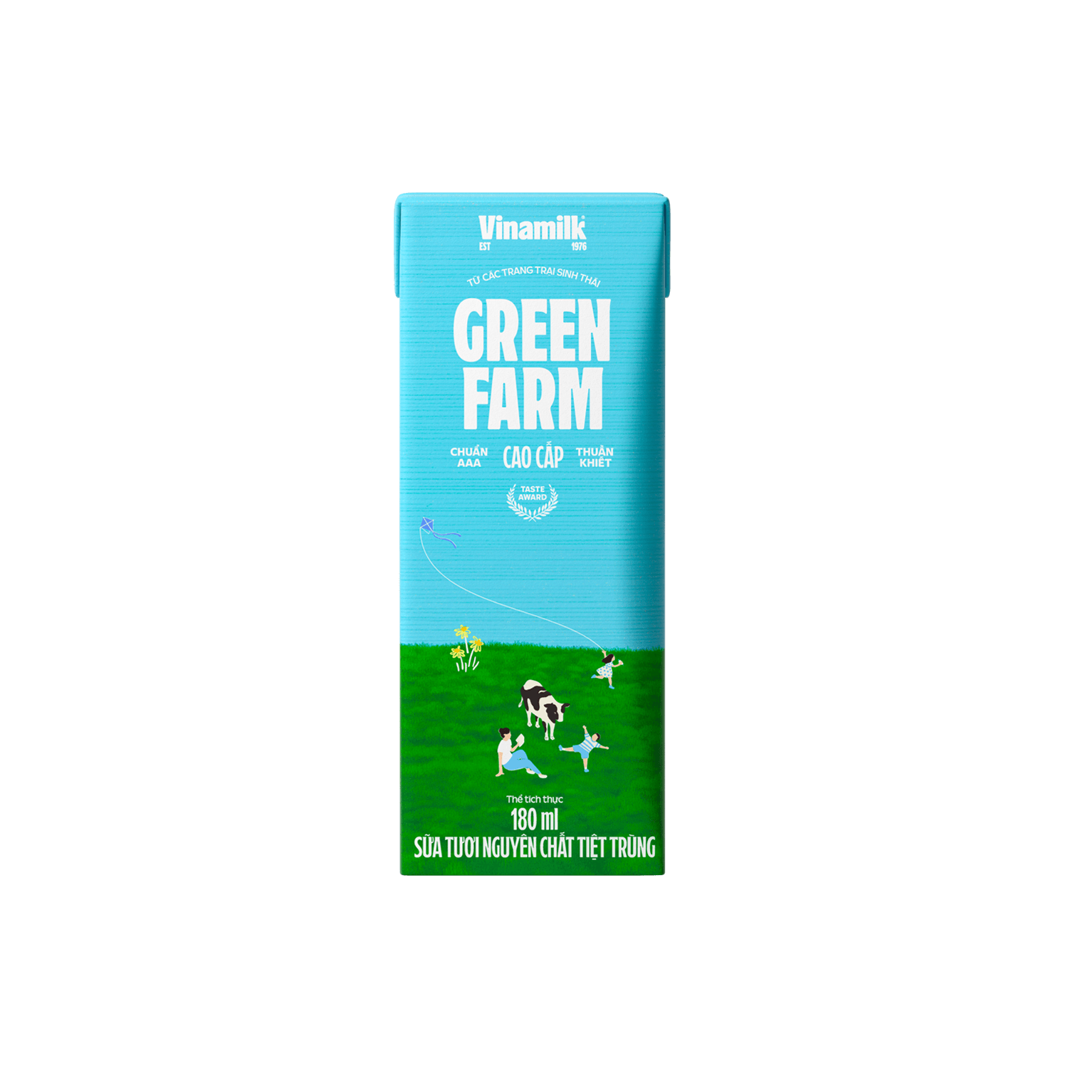 Sữa tươi tiệt trùng Green Farm Không đường 180ml