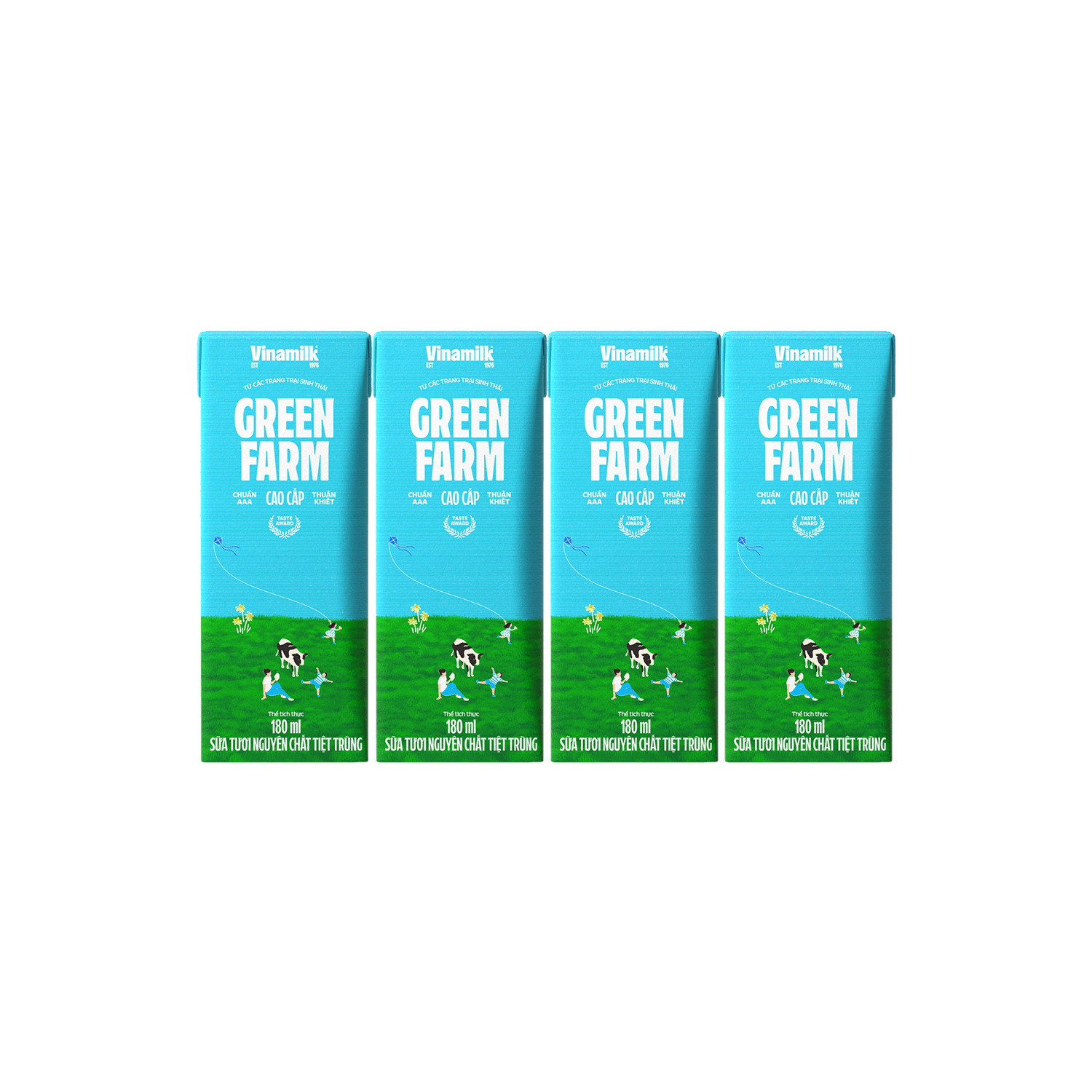 Sữa tươi tiệt trùng Green Farm Không đường 180ml