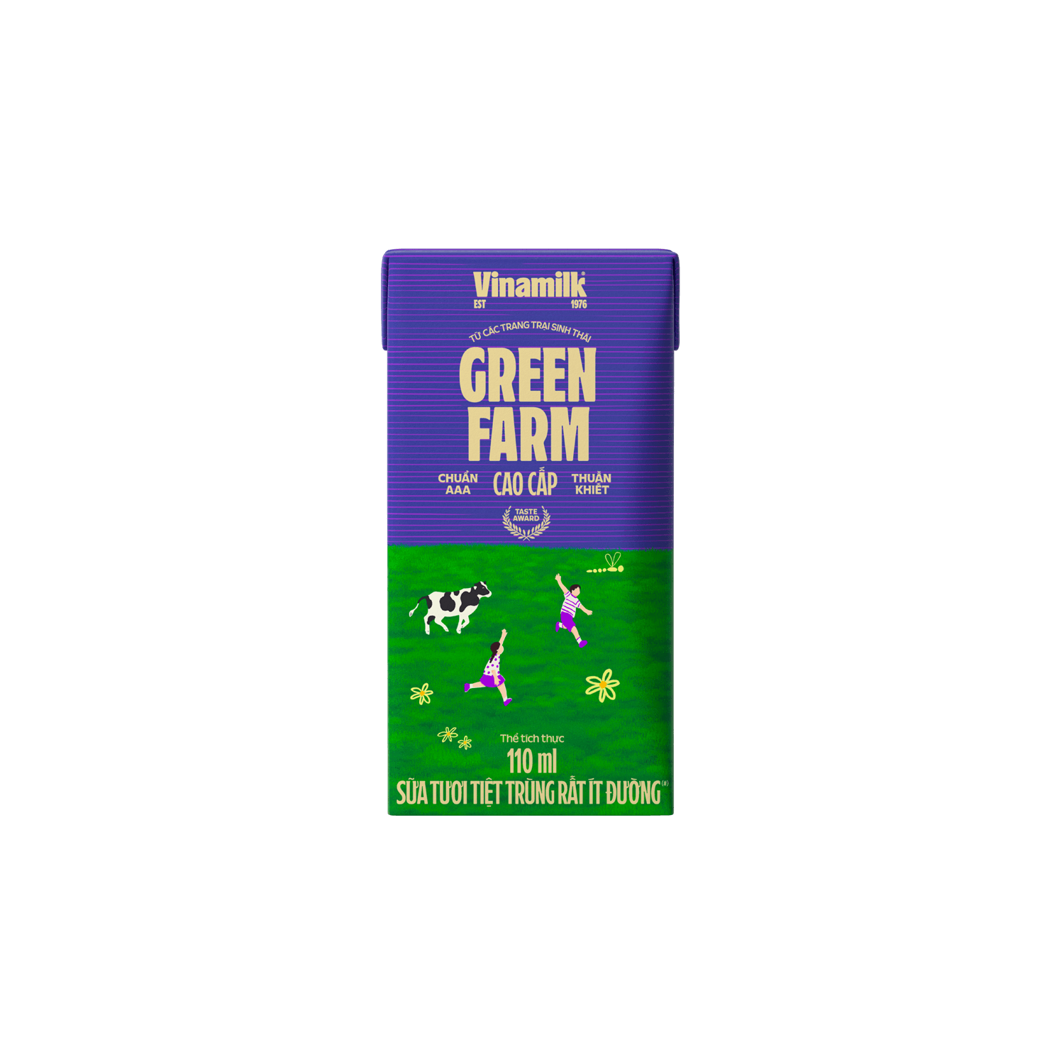 Sữa tươi tiệt trùng Green Farm Rất ít đường 110ml
