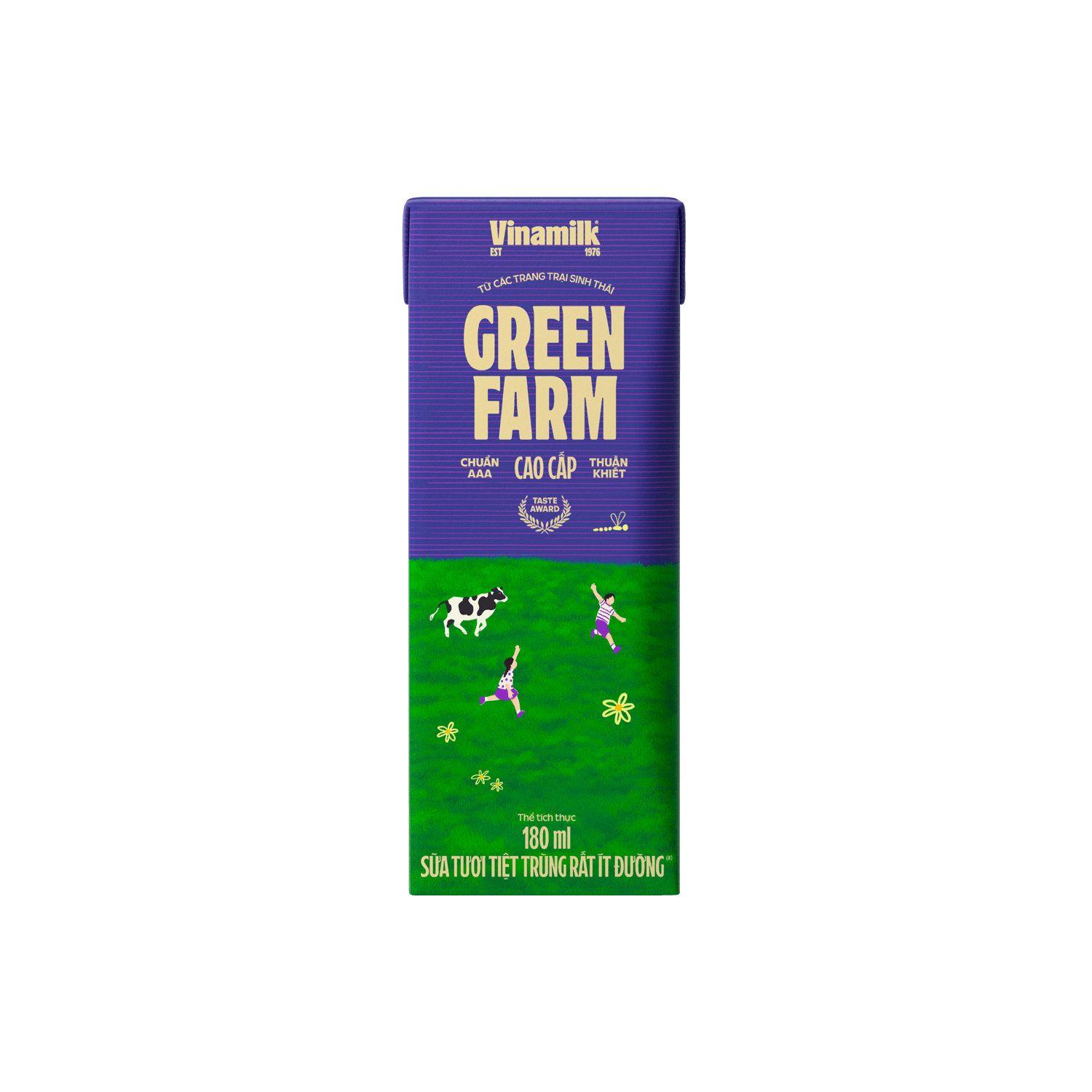 Sữa tươi tiệt trùng Green Farm Rất ít đường 180ml