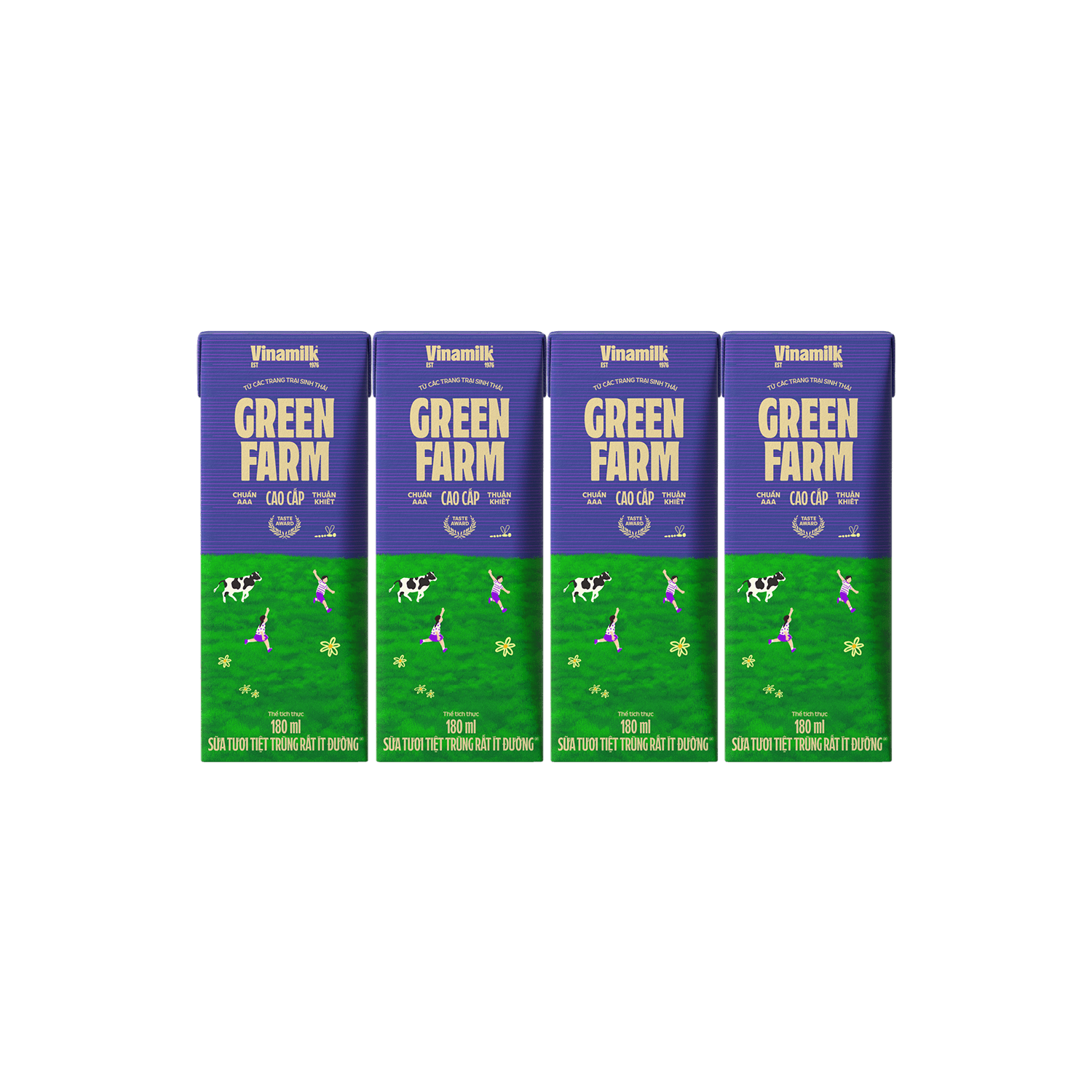 Sữa tươi tiệt trùng Green Farm Rất ít đường 180ml