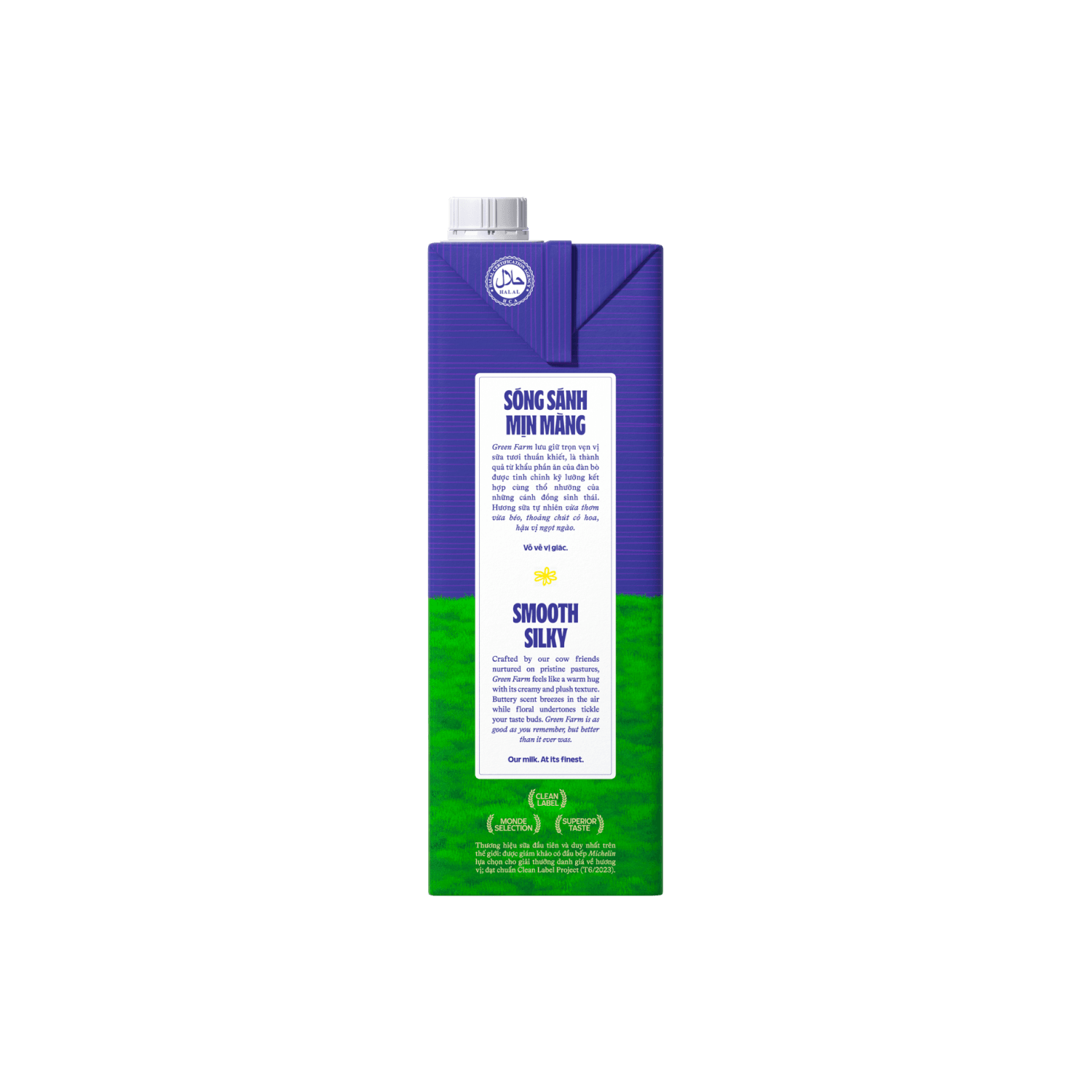 Sữa tươi tiệt trùng Green Farm Rất ít đường 1L