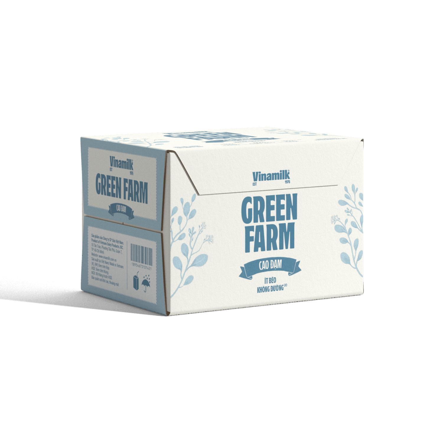 Sữa tươi tiệt trùng Green Farm Cao đạm ít béo 250ml